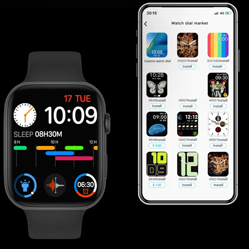 Original Iwo Fk100 Smart Watch Men Wireless Charging Encoder Knob Bluetooth Call Custom Dial Women Smartwatch Vs W46 Fk99 Smart Watches Aliexpress