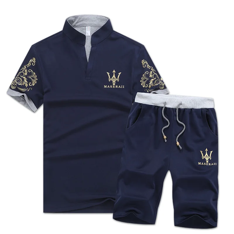

1717 Xiang Wear Summer Casual Fashion & Sports Set Youth Short Sleeve Short Jogging Suits