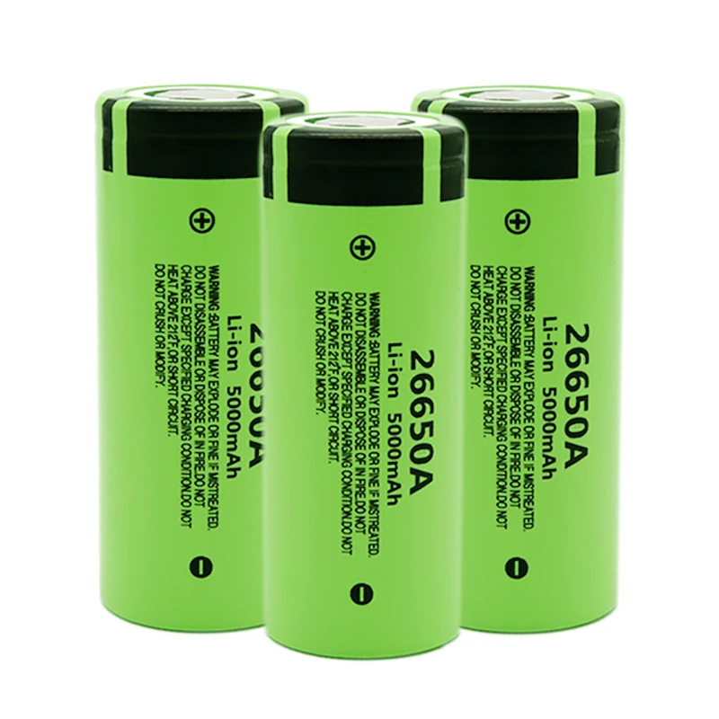 Panasonic100% аккумулятор 26650A 3,7 V 5000mAh высокой емкости 26650 литий-ионная аккумуляторная батарея для светодиодный фонарик