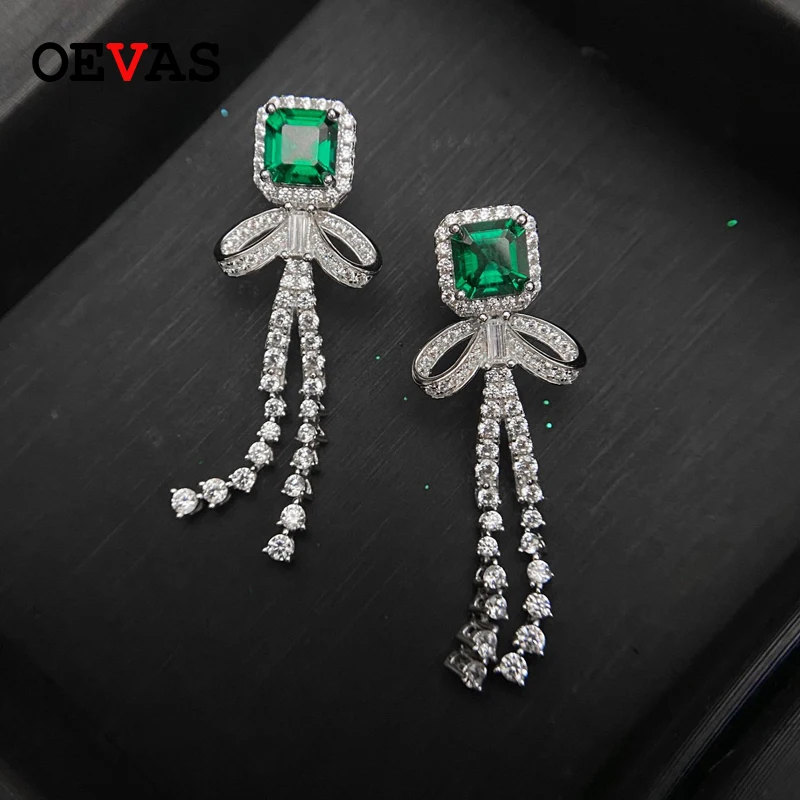 Женские серьги капли OEVAS из 100% стерлингового серебра 925 пробы с сияющим