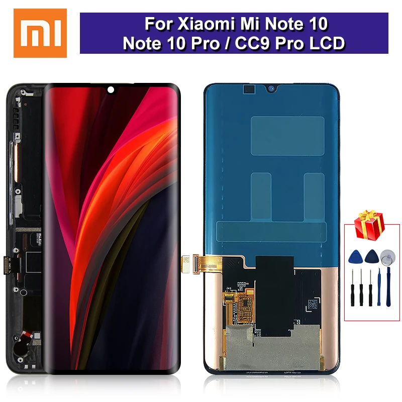 6 47 &quotОригинальный ЖК дисплей для Xiaomi Note 10 сенсорный экран дигитайзер Pro MI CC9