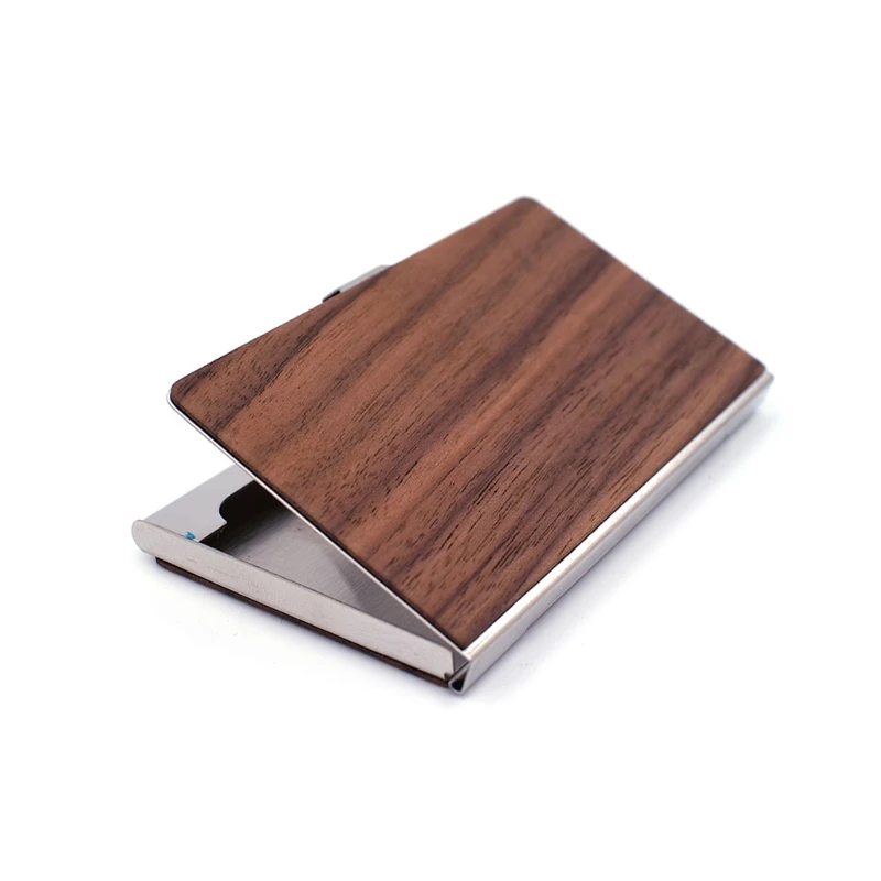 ProfessionalWoodBusinessCardHolderPocketBusinessCardCaseSlim