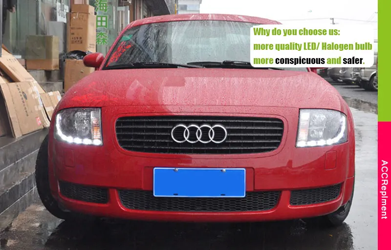 Автомобильный Стайлинг для Audi TT фары 1999-2006 для Audi TT Головной фонарь светодиодный DRL Объектив двойной луч H7 HID Xenon Биксеноновые линзы