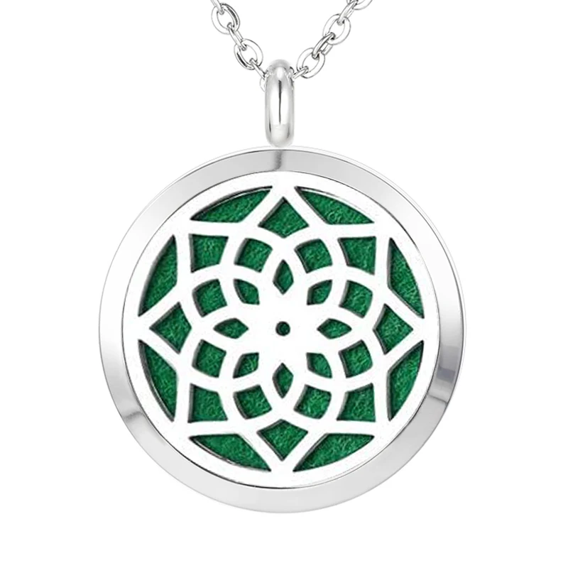 064 Essential Oil Diffuser Locket Pendant Necklace