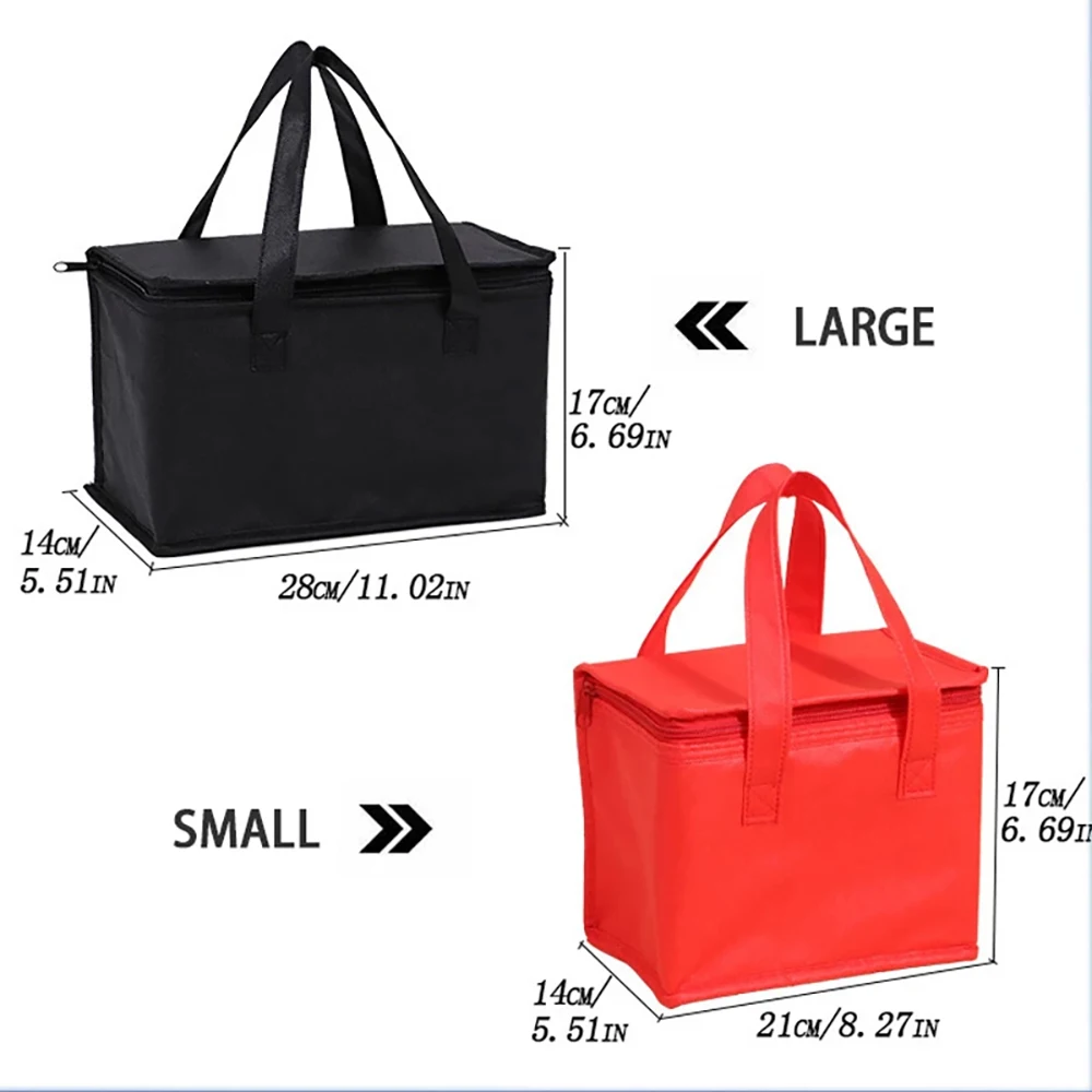 Portable Thermal Insulated Cooler Bags Large Outdoor Camping Lunch Bento Box Trips BBQ Meal Drink Zip Pack Picnic Supplies 2021
