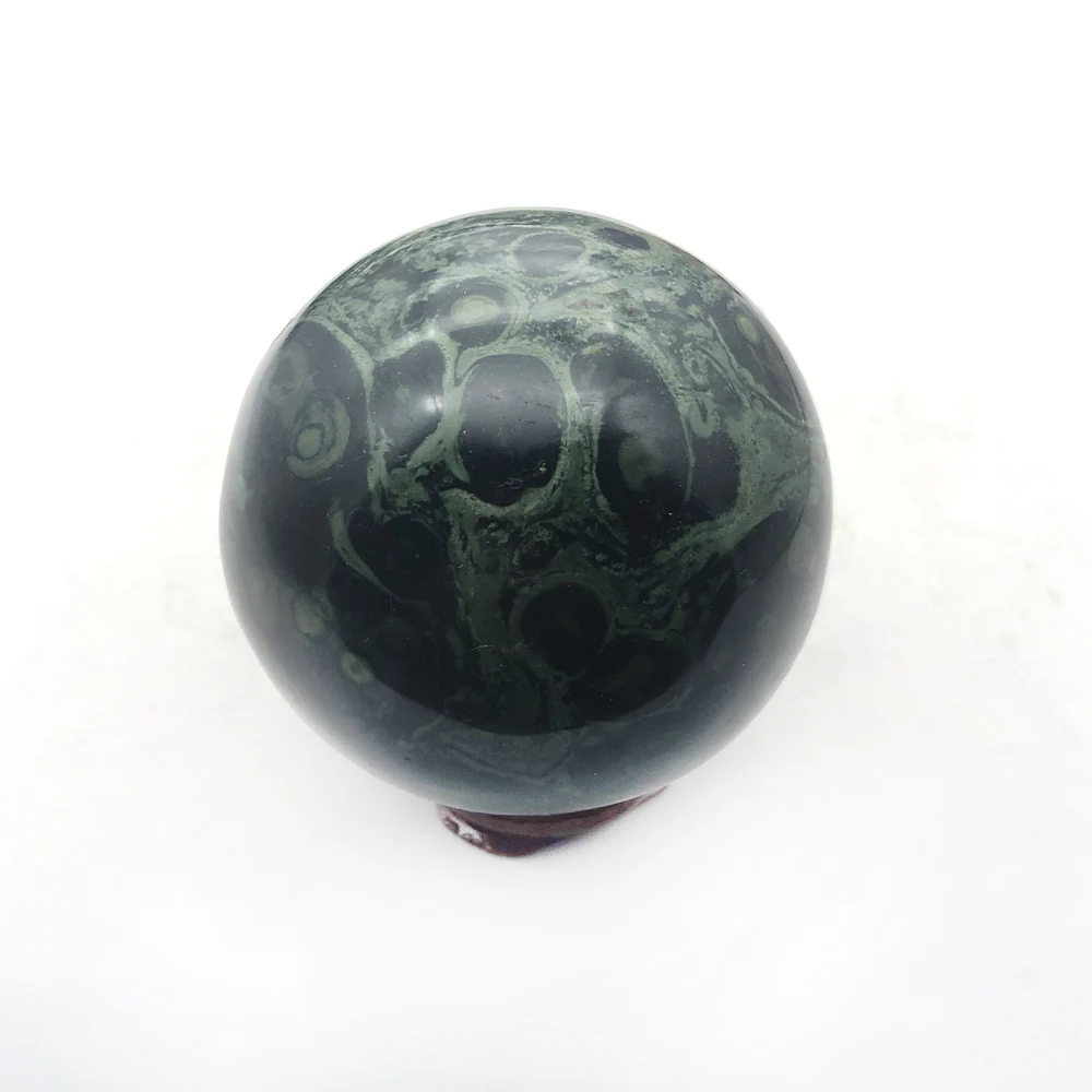 Natural Kambaba Jasper Ball Quartz Crystal Sphere Madagascar Mineral Healing Crystal Fengshui Home Decoration Free Wood Stand