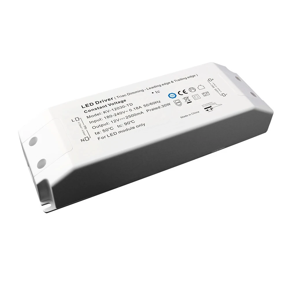 Triac Led тиристорный диммер AC110V 220V к DC 12V 24V 10W 20W 30W Трансформатор Диммируемый источник питания