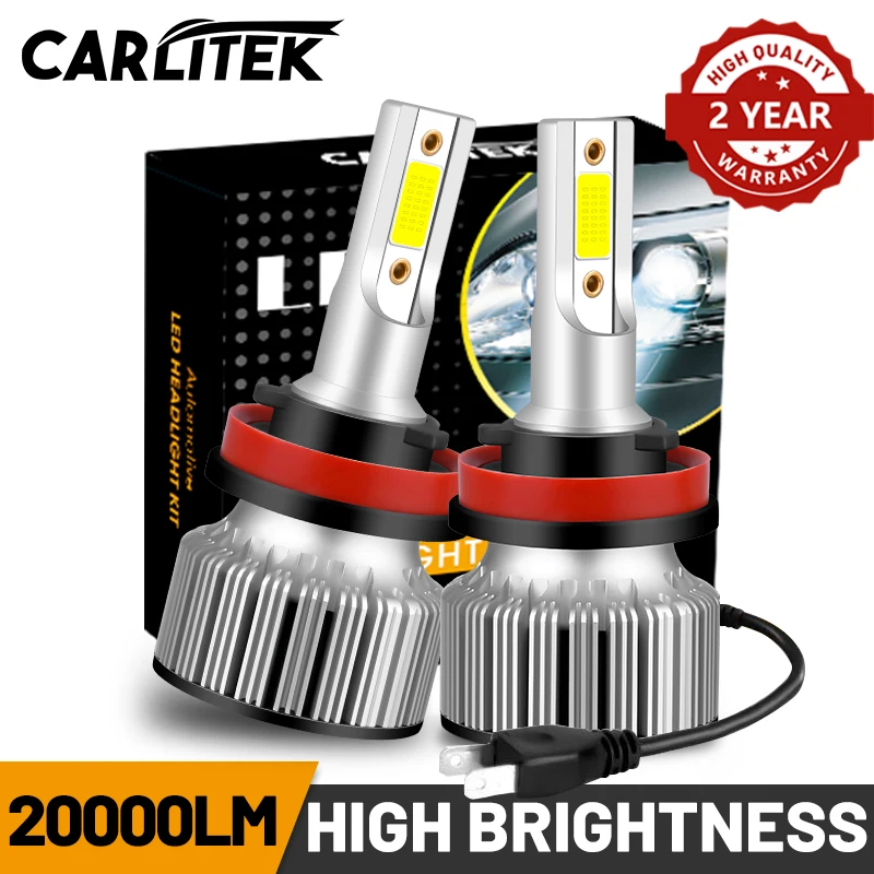 Светодиодная лампа для автомобильных фар CARLITEK H1 H11 H4 H7 H8 H9 9005 9006 автомобильные
