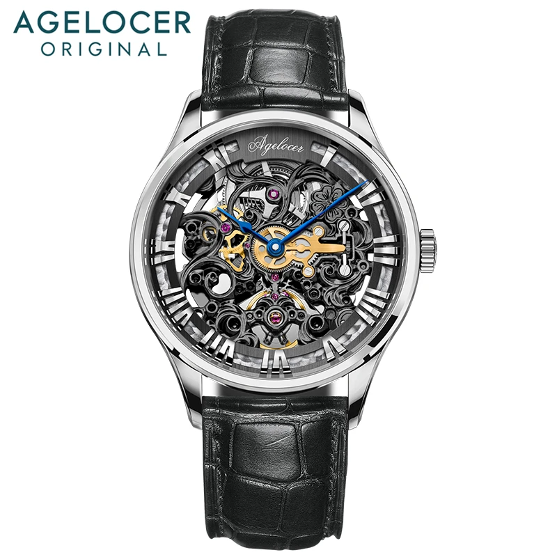 AGELOCER 2020 Skeleton Watch Men Mechanical Watches Top Brand 