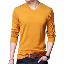 Вязаный шерстяной пуловер для мужчин Повседневный свитер с v-образным вырезом Мужская брендовая одежда мужские хлопковые свитера Slim Fit Pull Homme рубашки