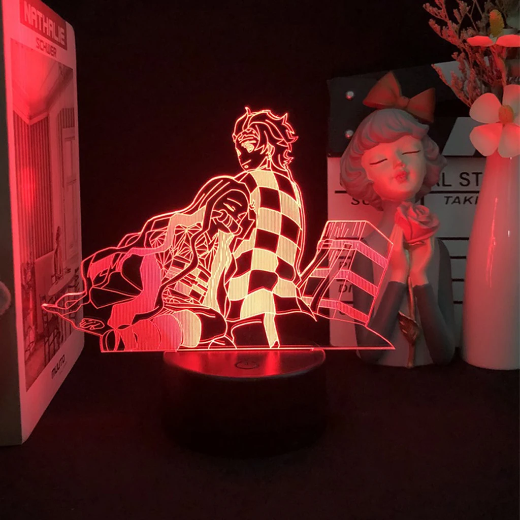 Ночник Kimetsu No Yaiba светодиодная настольная лампа для декора комнаты праздника