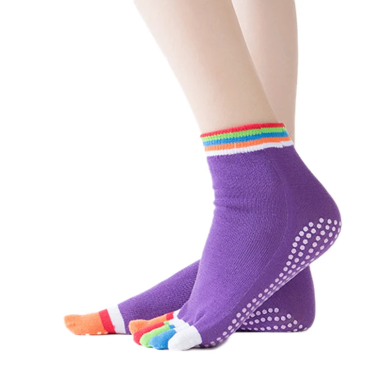 Yoga Toe Socks With Grips Pilates Women Toeless Socks For For Pilates Barre Fitness Non-slip Breathable Yoga,yoga socks