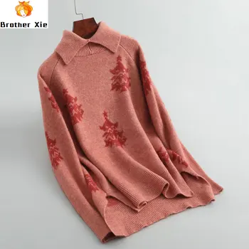 

Femme Pull Nouveaute 2020 Women Sweater And Pullovers Sweet Knitted Thicken Long Sleeve Sweater Women Pullovers Femme Tree Tops