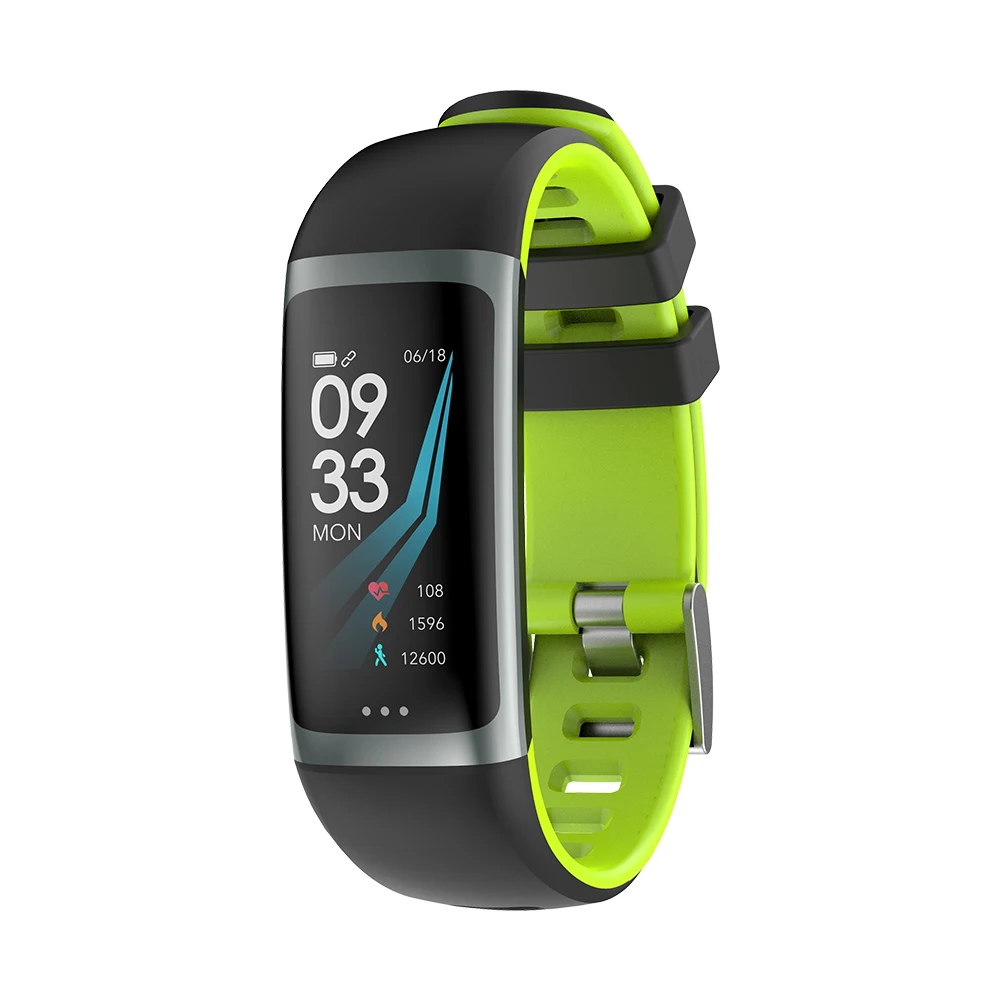 Флуоресцентный зеленый G26 цветной экран Смарт спортивные часы Android IOS Телефон Smartwatch монитор сердечного ритма функции кровяного давления для женщин мужчин малыш - Цвет: Флуоресцентный зеленый