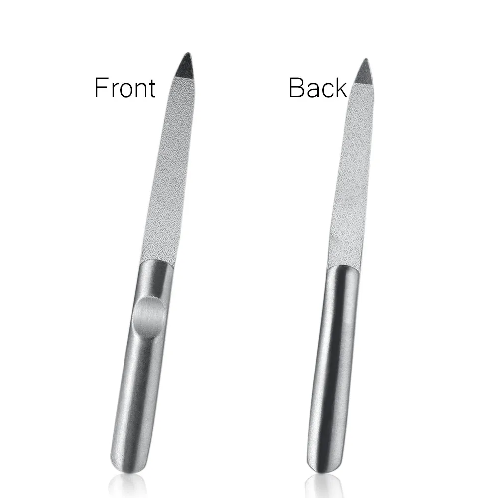 1piece Durable Nail File Stainless Steel Professional Double Sided Nail Sanding Grinding Buffer Manicure Nail Art Tools