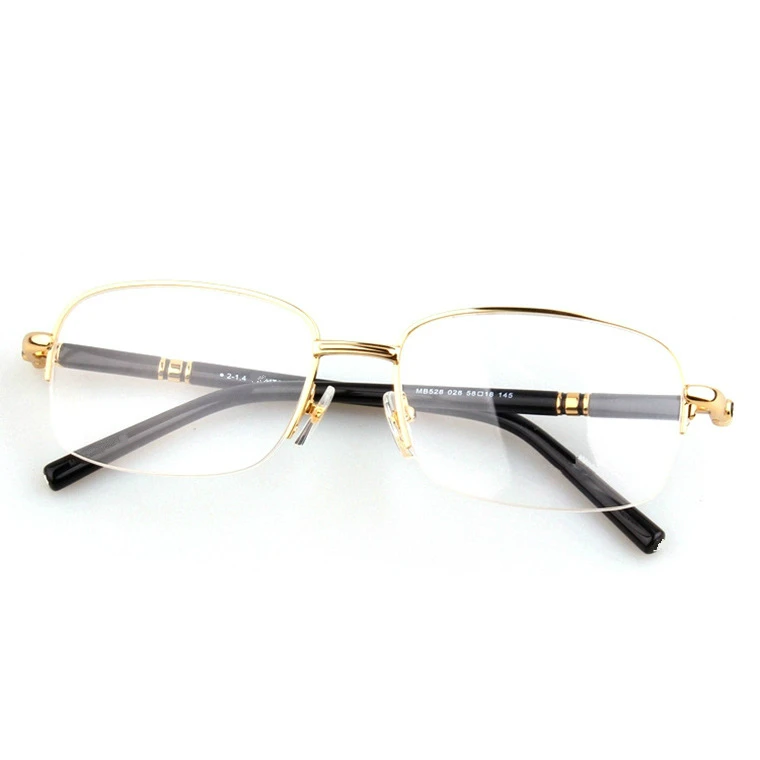 

2020 Business Men Ultra Light High Quality Big Widened Half Frame Optical Prescription Spectacle Frames Oculos De Grau MB528