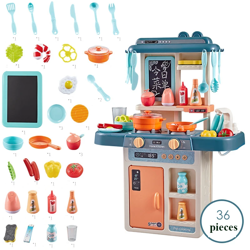 Кухонные игрушки для детей, имитация интеллекта, кухня для приготовления пищи для мальчиков и девочек и детей, как игрушки