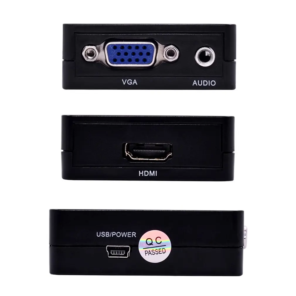 Мини HDMI в VGA конвертер адаптер HD1080P HDMI2VGA с аудио мощность для Xbox DVD PS3 конвертер проектора коробка