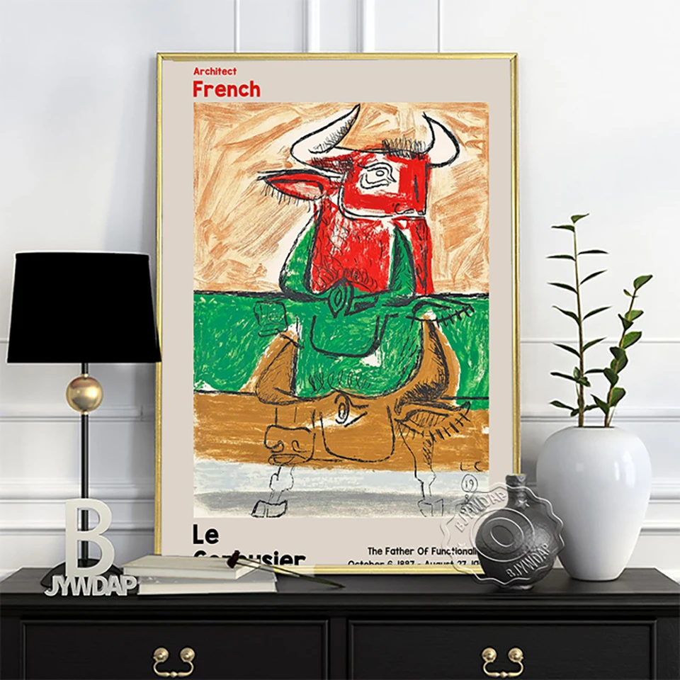 Corbusier-レトロな芸術的なキャンバスのポスター,家の装飾