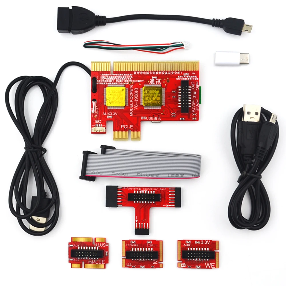 KQCPET6 V8 настольный ноутбук компьютеры мобильный телефон Bluetooth Смарт диагностическая карта PCI/PCIE/LPC/MiniPCI-E/EC USB Тестер