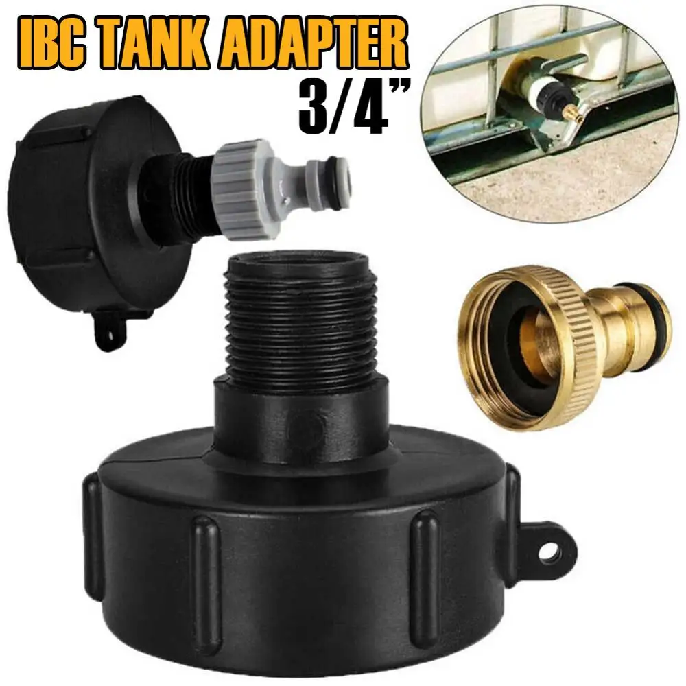 DN15/DN20 S60X6 Water Tank Outlet Connector Thread Mounting IBC Tank Tap Adapter DN15/DN20 S60X6 Water Tank Outlet Connector Thread Mounting IBC Tank Tap Adapter