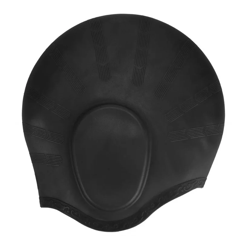Adults Swimming Cap Waterproof Silicone Swim Caps Long Hair Unisex Diving Pool Hat with Ear Cover Protect for Women Men H5A94 3