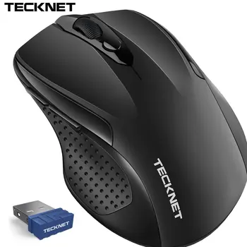 

TeckNet Ergonomic 2.4GHz Wireless Mouse with USB Nano Receiver Computer Laptop Desktop Mice