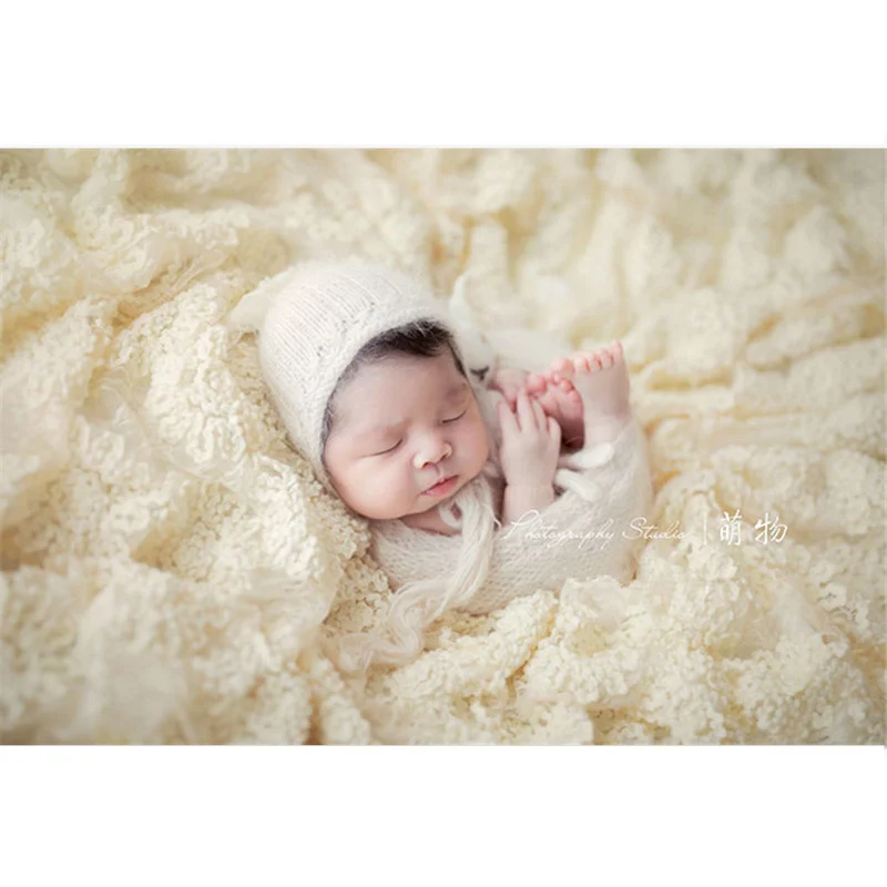 Newborn Photography Props Blankets 145*150cm Three-Dimensional Flower Lace Background Cloth Baby Accessories Newborn Flokati