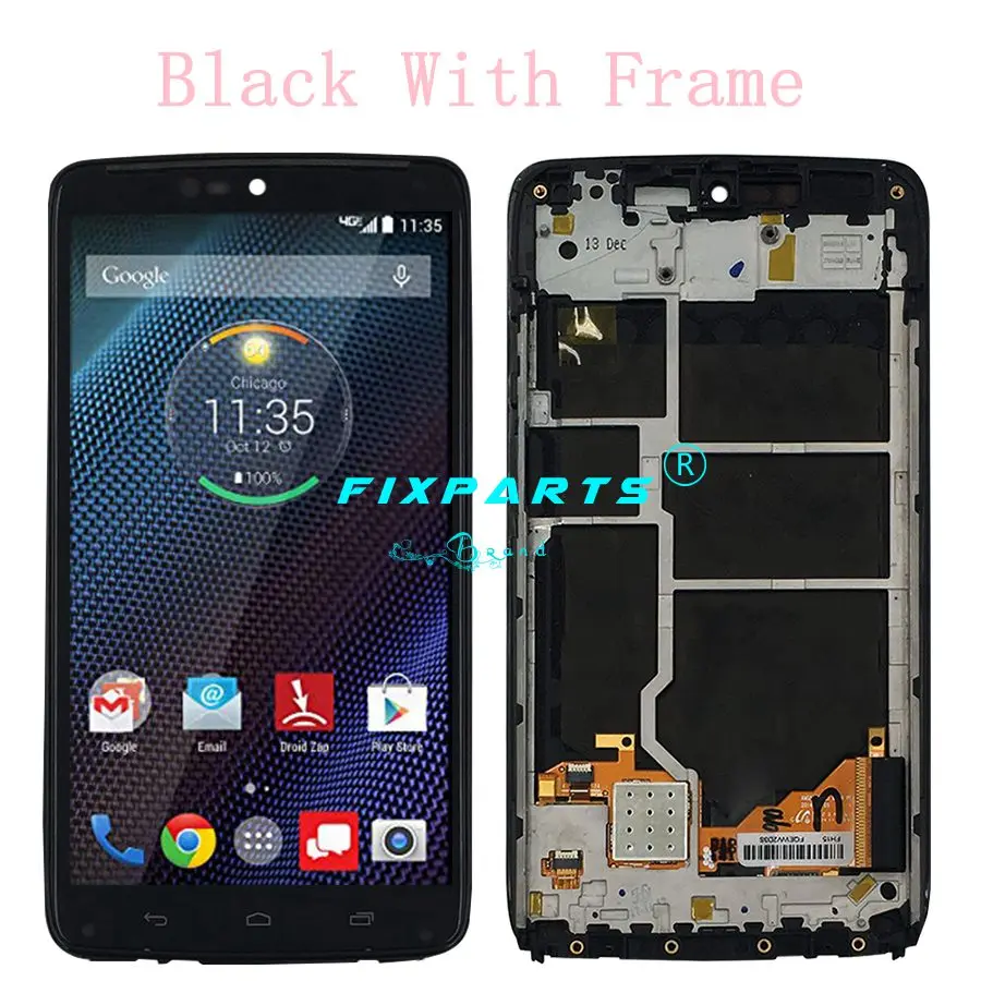 Najtaniej Oryginalny LCD dla Motorola Moto Droid Turbo LCD XT1254 wyświetlacz montaż digitizera ekranu dotykowego wymienić na Moto Maxx LCD XT1225