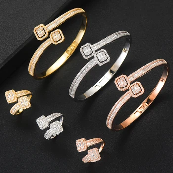 

GODKI Luxury African Bangle Ring Sets Fashion Dubai Bridal Jewelry Sets For Women Wedding brincos para as mulheres 2020