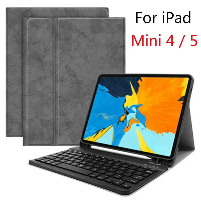 Чехол для iPad mini 4 5 Pro 9,7 Чехол для iPad 9,7 Air 1 2 пенал Funda со съемной беспроводной клавиатурой Bluetooth - Цвет: For iPad Mini 4 5