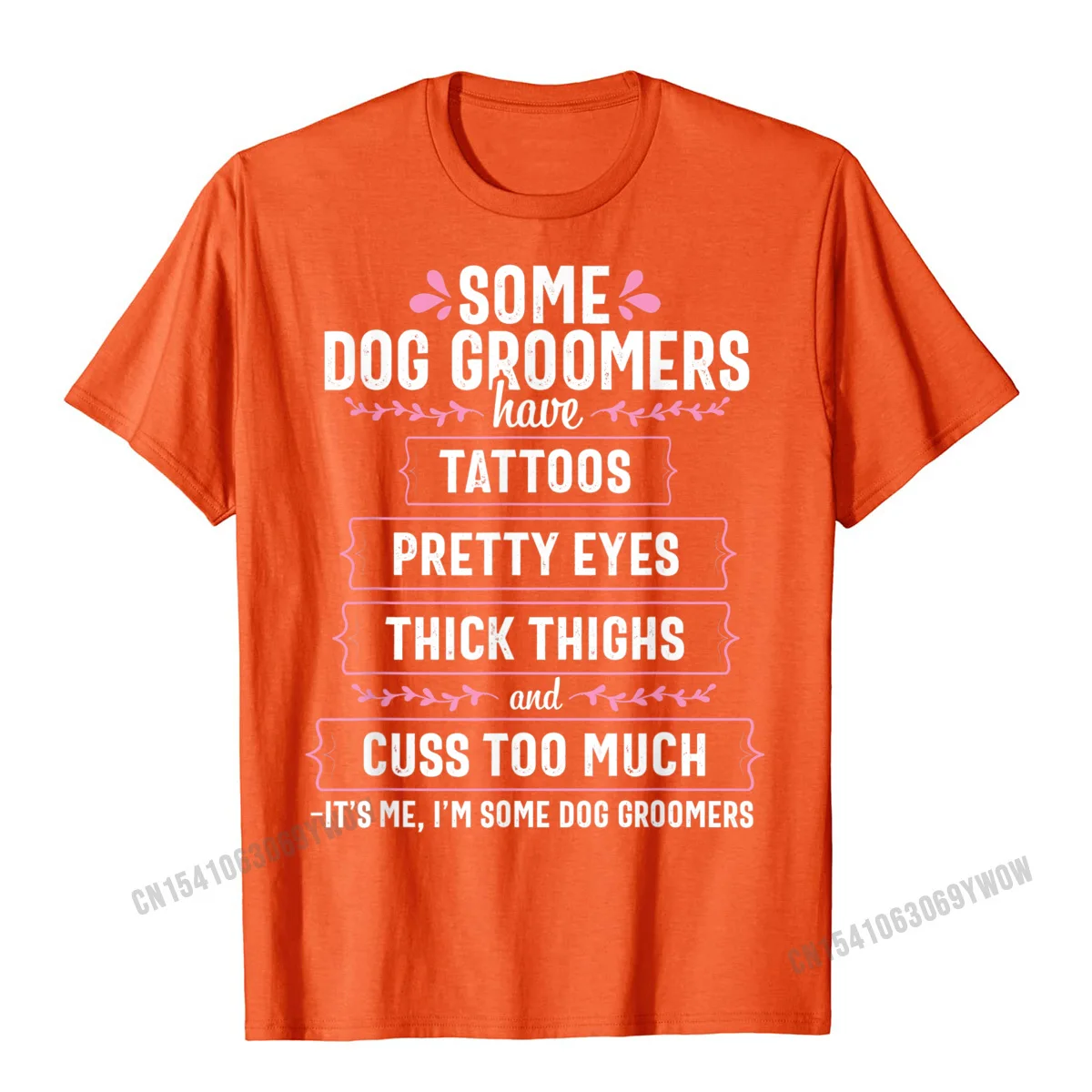 Designer Cool Casual Tshirts Crew Neck Cotton Male Tops T Shirt Short Sleeve Thanksgiving Day Casual T-Shirt Wholesale Dog Groomer Funny Thick Thighs Pet Grooming Puppy Care Gift T-Shirt__588 orange