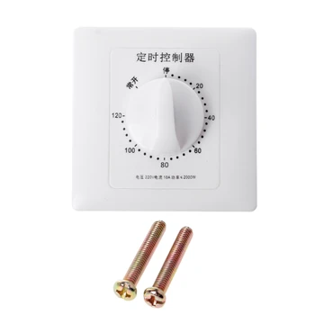 

AC 220V Timer Switch Control Pump Mechanical Countdown Control Interruptor 30/60/120 Minutes Drop Ship Support