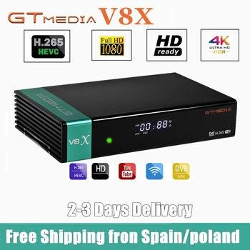 

New arrival Gtmedia V8X Update of GTMEDIA V8 NOVA TV Decoder DVB-S/S2/S2X SCART+CA Built-in WiFi Satellite tv receiver