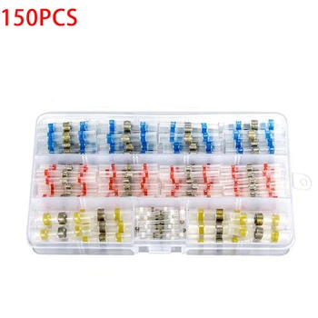 

Hot sale 150pcs heat shrinkable waterproof solder ring sleeve box solder ring heat shrinkable intermediate tube combination