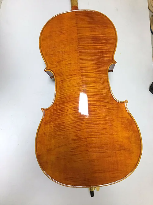 

Free shipping high Quality Solid wood Handmade Cello 4/4 3/4 Stringed Instruments Portable gross Cello Natural grain Violoncello