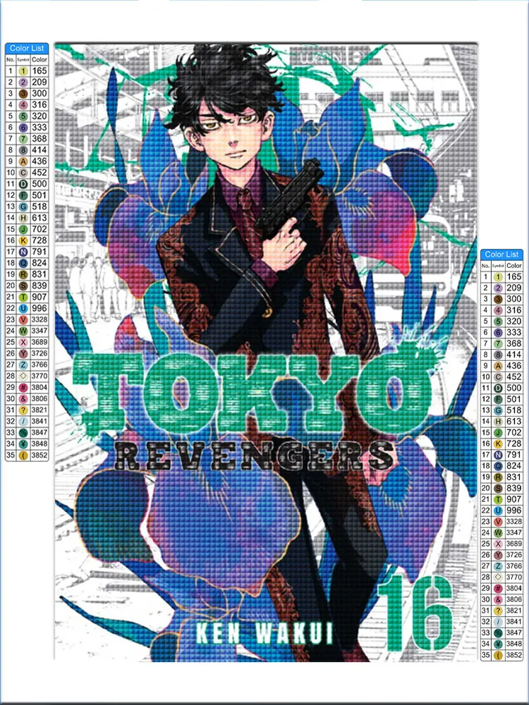 Anime Tokyo Revengers Diamond Painting Full 5D DIY Diamond Art Mosaic Embroidery Cross Stitch Kit Home Decor,термомозаика 