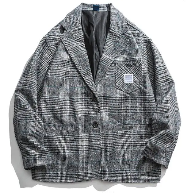 

Мужское зимнее пальто в британском стиле, винтажная твидовая куртка