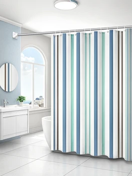 

Bathroom Shower Curtain Waterproof Cloth Suit Bathroom Non Perforated Curtain Mildew Proof Curtain Bathroom Curtain Bath Curtain
