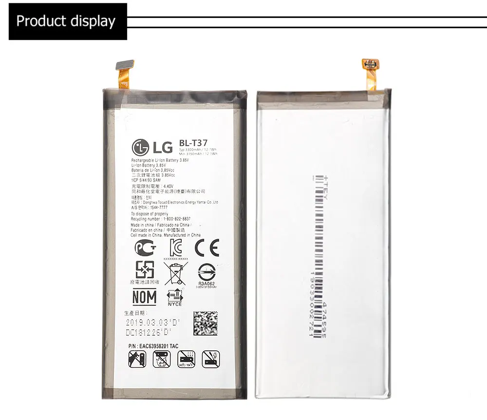 LG оригинальные запасные телефон Батарея BL-T37 для LG Q Stylo 4 Q710 Q710MS LM-Q710CS LM-Q710MS 3300 мАч аккумулятор батареи сотового телефона