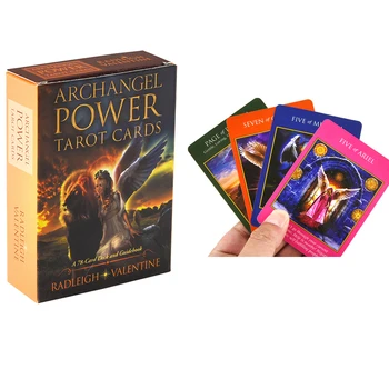 

78pcs Archangel Power Oracle Card Deck English Tarot Card Deck and Guidebook Card Table Card Game Magical Fate Divination Card