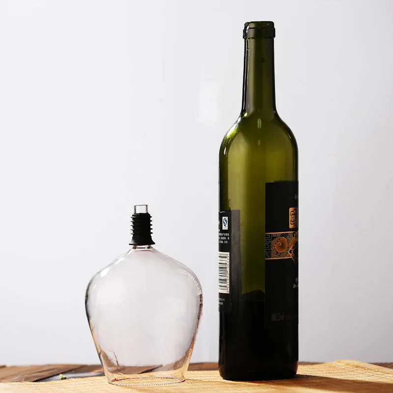 ELEG-Barware прозрачный прямой для питья вина Графин стеклянная чашка упакована в бутылки вина Пробка барный инвентарь