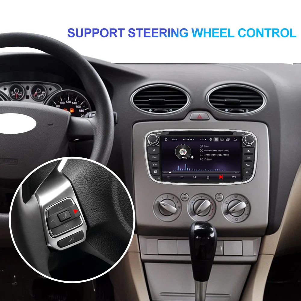  Isudar Octa Core Android 9 2 Din Auto Radio For FORD/Focus/S-MAX/Mondeo/C-MAX/Galaxy Car Multimedia