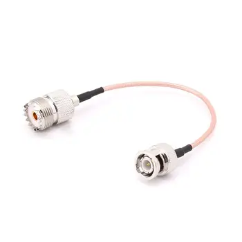 

UHF SO239 Female To BNC Male RG316 Pigtail Cable 15cm Radio Coaxial Antenna Cables