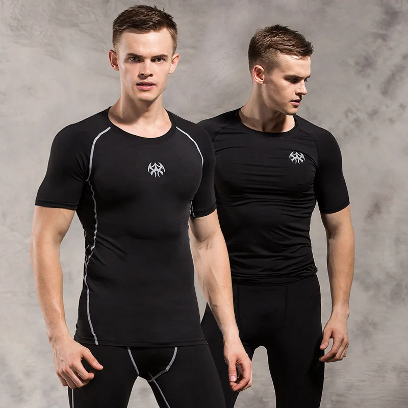 

Sports Basketball Tights Men's Short Sleeve Fitness Vest Running Training Quick-drying T-shirt Compressing Cloth
