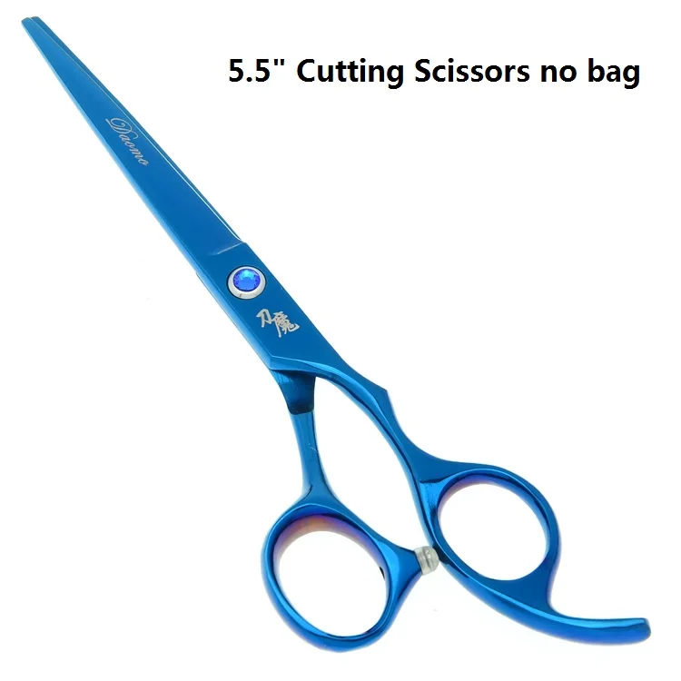 5," 6,0" профессиональный набор ножниц для волос Япония 440C парикмахерские ножницы салонные ножницы для резки ножницы с сумкой LZS0618 - Цвет: LZS0628 55 no  bag