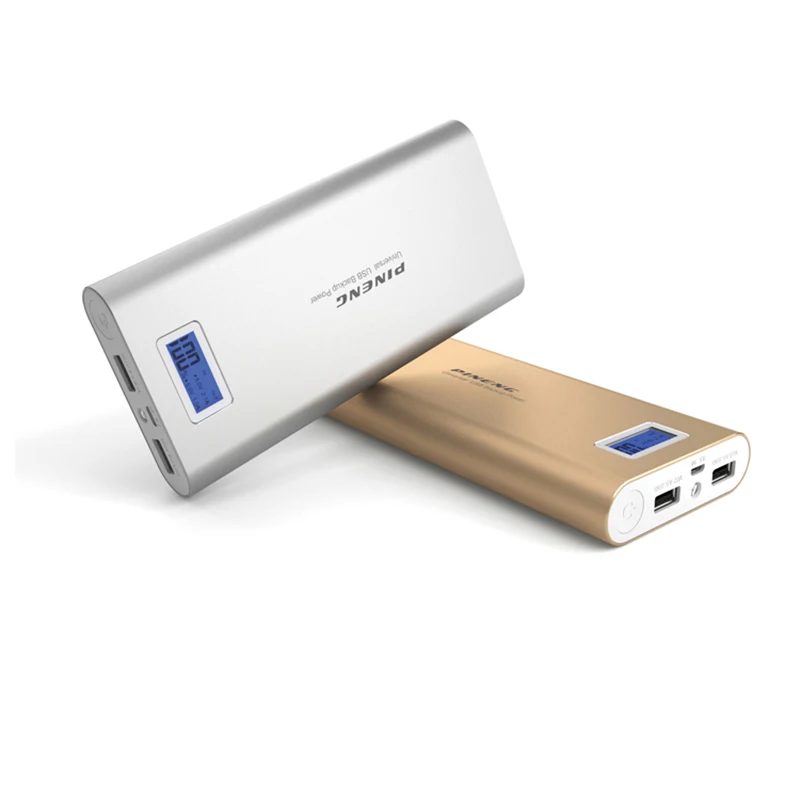 Телефон Батарея Мощность Bank PINENG PN-989 20000 мА/ч, два USB выхода, Выход с ЖК-дисплей Дисплей светодиодный фонарик Мощность переключатель