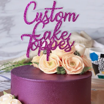 

Custom made Cake Topper,multiple colour, Personalized Cake Topper, Custom Text Birthday, Bride, Marry, Wedding, Graduate