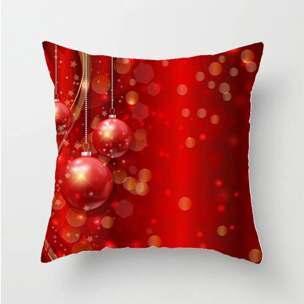 Fashion Square Print Christmas Style Pillowcase As Picture Home Pillowcase(Not Include Pillow) Decoration