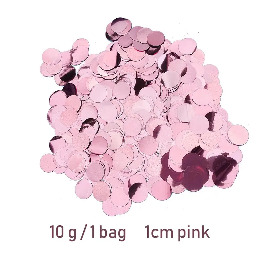 Party Decorations Paper Confetti 1.5cm 10g/bag Metallic Rose Gold Mini Round Confetti Dots Filling Balloons Baby Shower Wedding Engagement Decorations